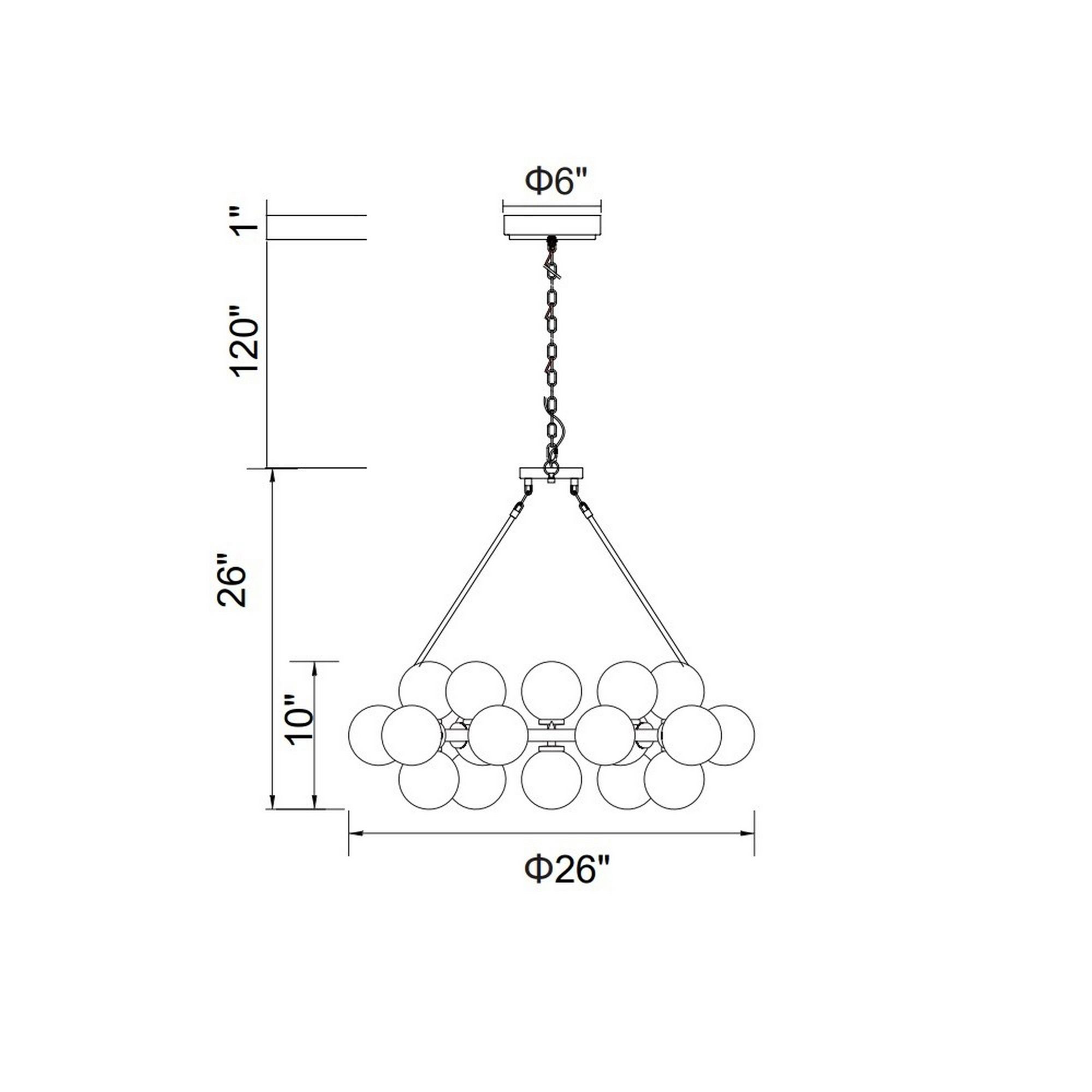 Image 6 Arya 25 Light Black Chandelier more views