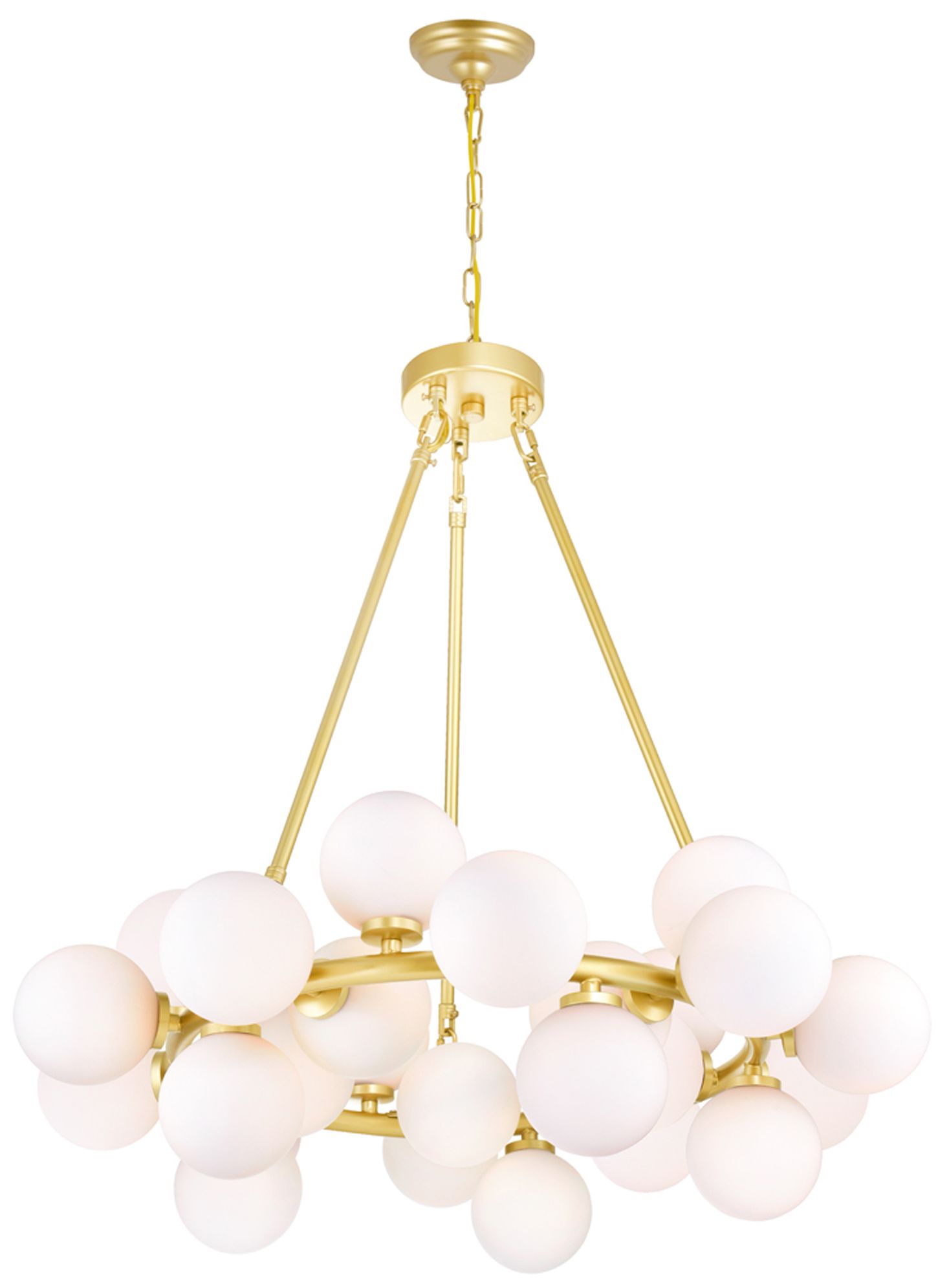 Arya 25 Light Satin Gold Chandelier