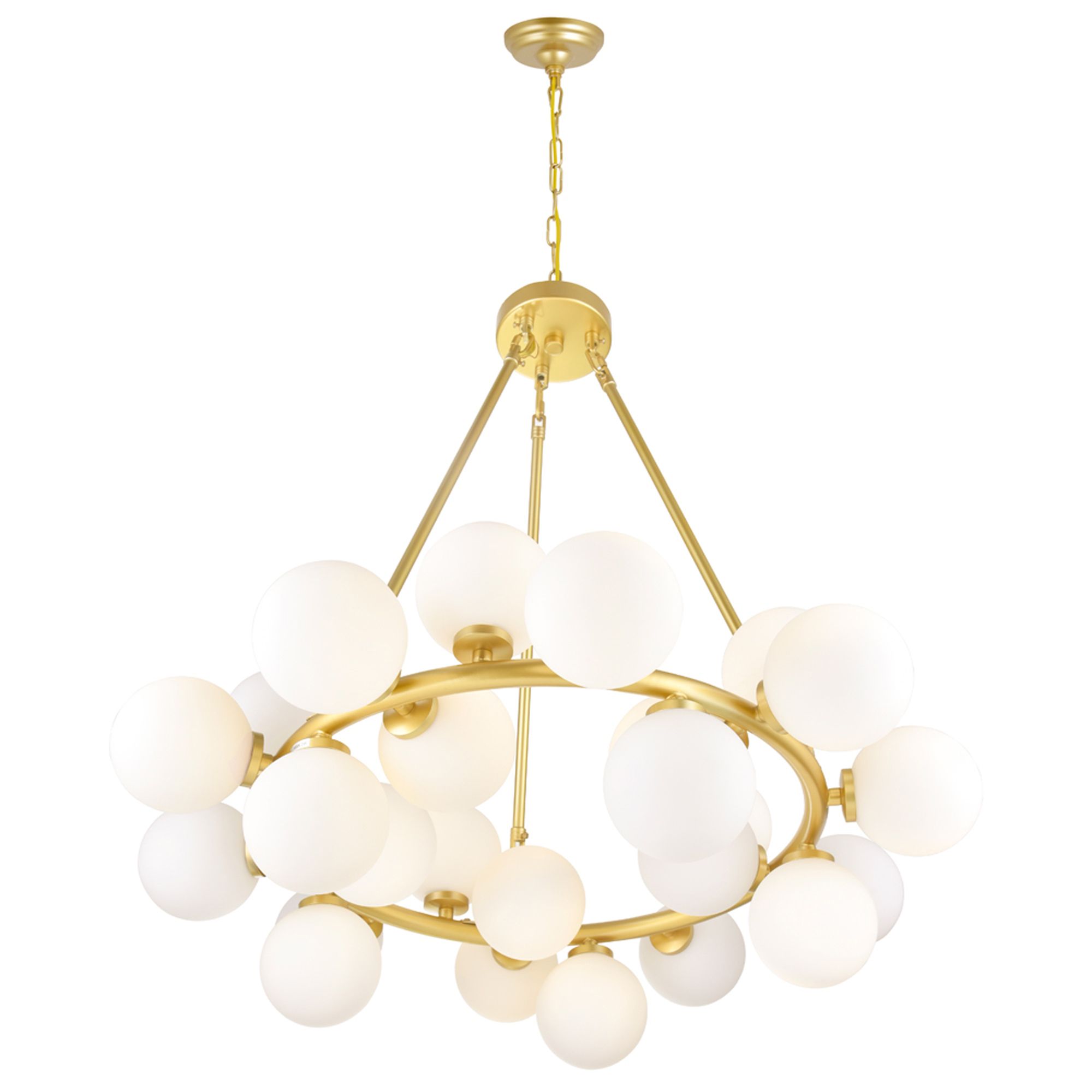 Image 3 Arya 25 Light Satin Gold Chandelier more views