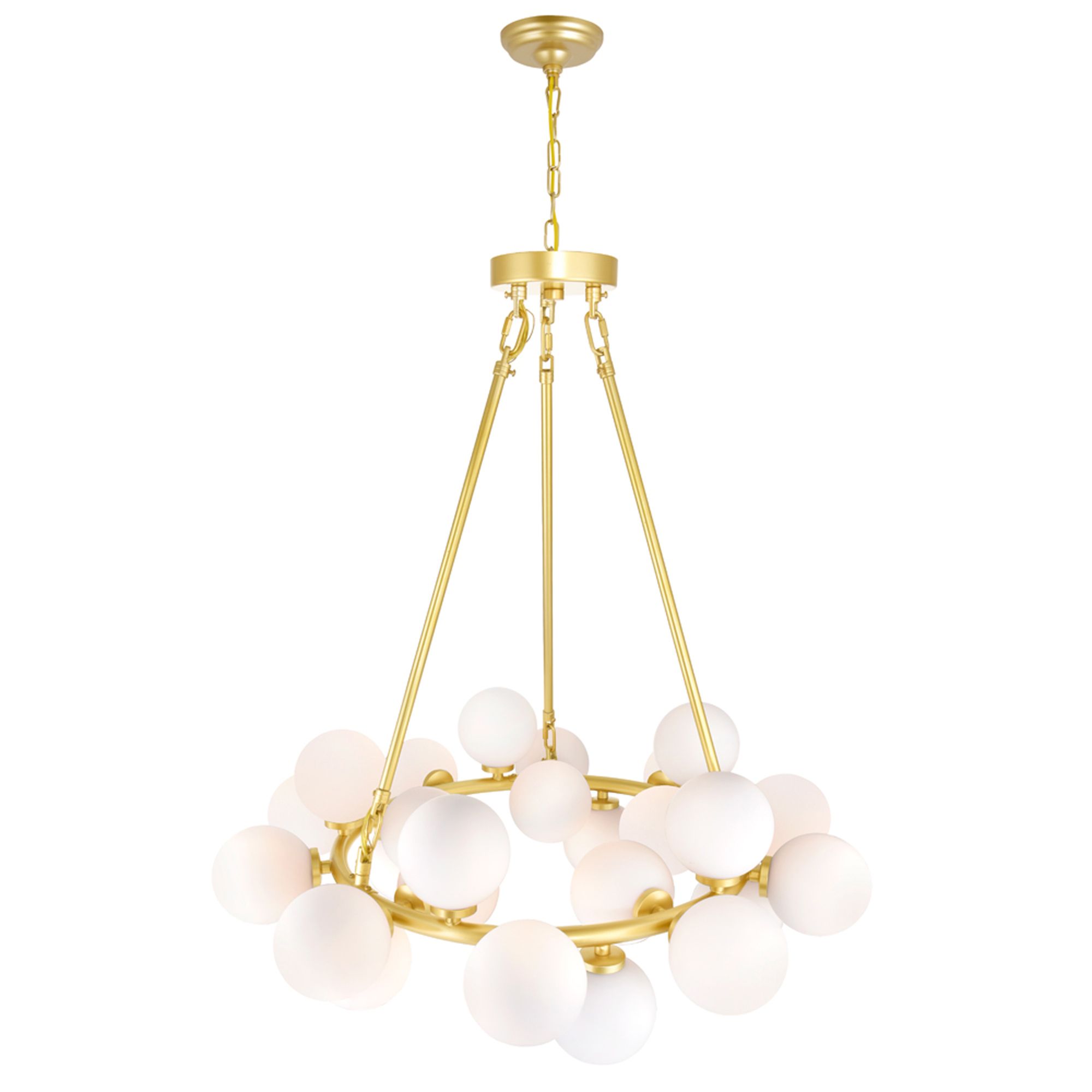 Image 4 Arya 25 Light Satin Gold Chandelier more views