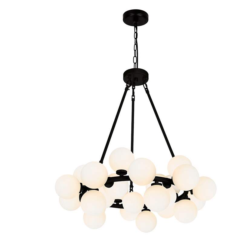 Image 1 Arya 26" Wide Black 25-Light Chandelier