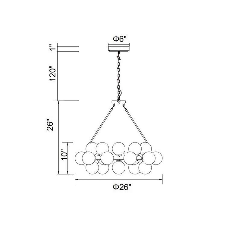 Image 6 Arya 26" Wide Black 25-Light Chandelier more views