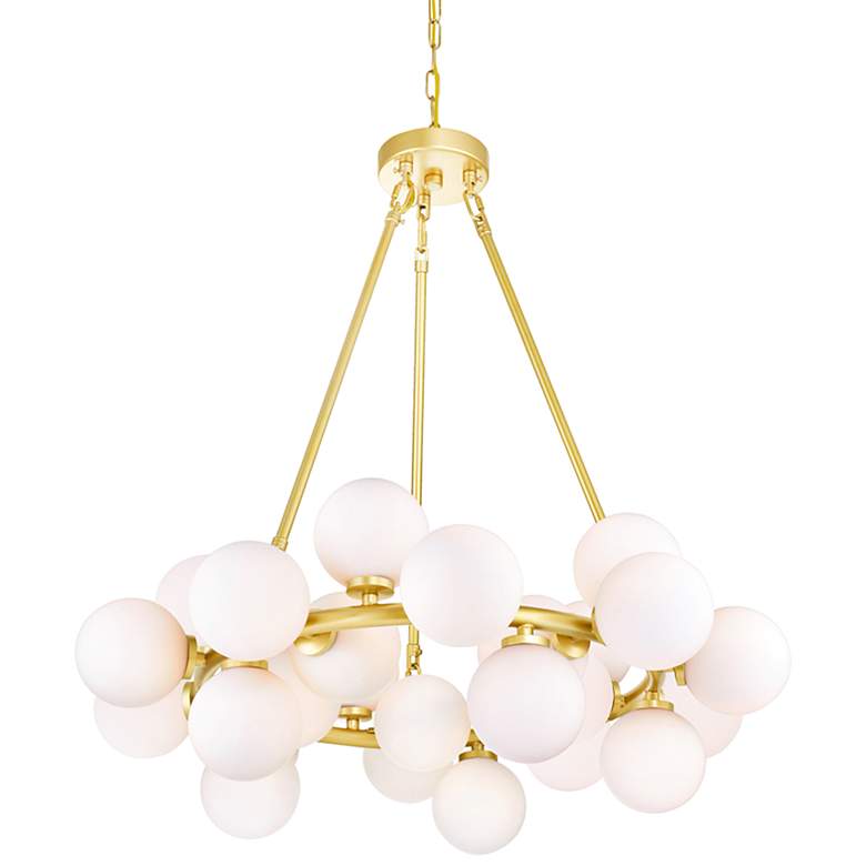 Image 2 Arya 26" Wide Satin Gold 25-Light Chandelier