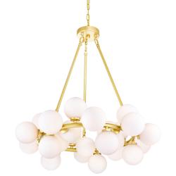 Arya 26" Wide Satin Gold 25-Light Chandelier