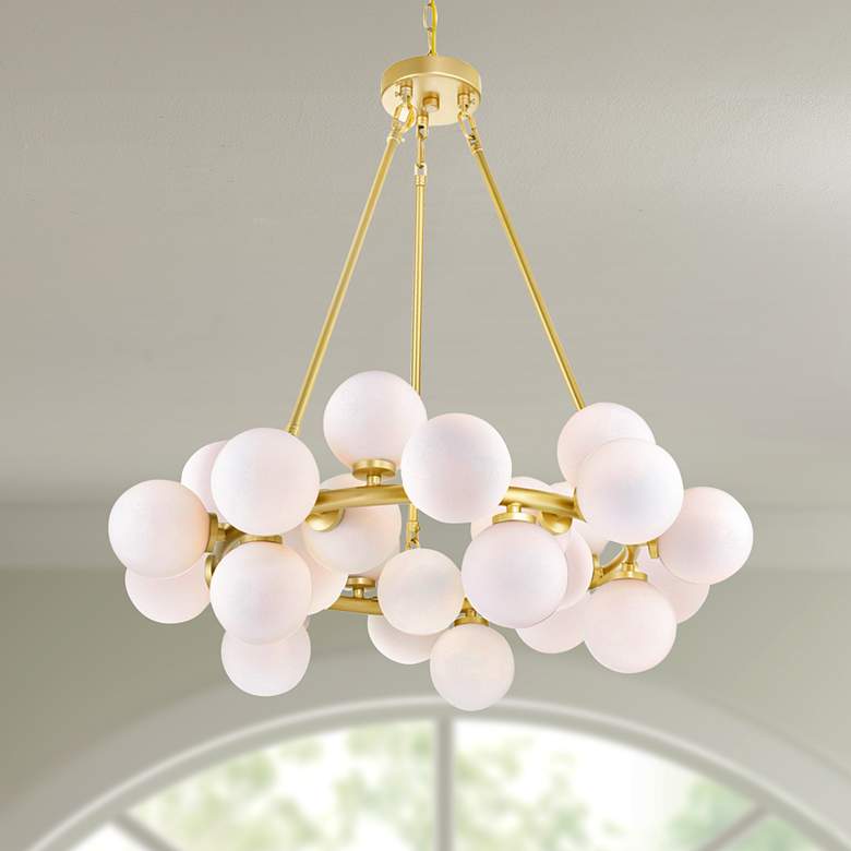 Image 1 Arya 26" Wide Satin Gold 25-Light Chandelier