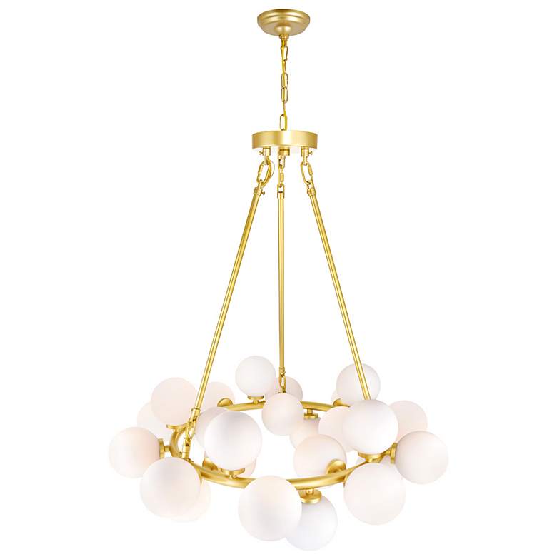 Image 5 Arya 26" Wide Satin Gold 25-Light Chandelier more views