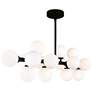 4_Arya 36" Wide Black 16-Light Linear Chandelier more views