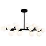 5_Arya 36" Wide Black 16-Light Linear Chandelier more views
