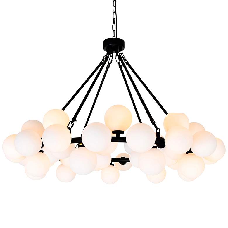 Image 1 Arya 39" Wide Black 45-Light Chandelier