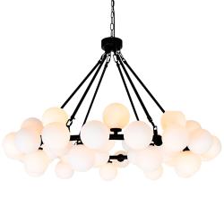 Arya 39" Wide Black 45-Light Chandelier