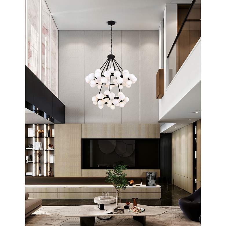 Image 7 Arya 39" Wide Black 70-Light 2-Tier Chandelier more views
