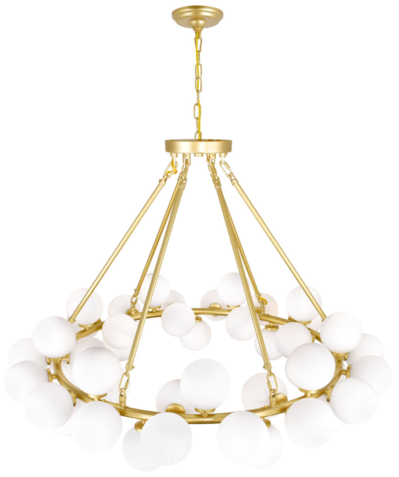 Image 2 Arya 39" Wide Satin Gold 45-Light Chandelier more views