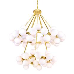 Arya 39" Wide Satin Gold 70-Light Globe Chandelier