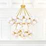 2_Arya 39" Wide Satin Gold 70-Light Globe Chandelier