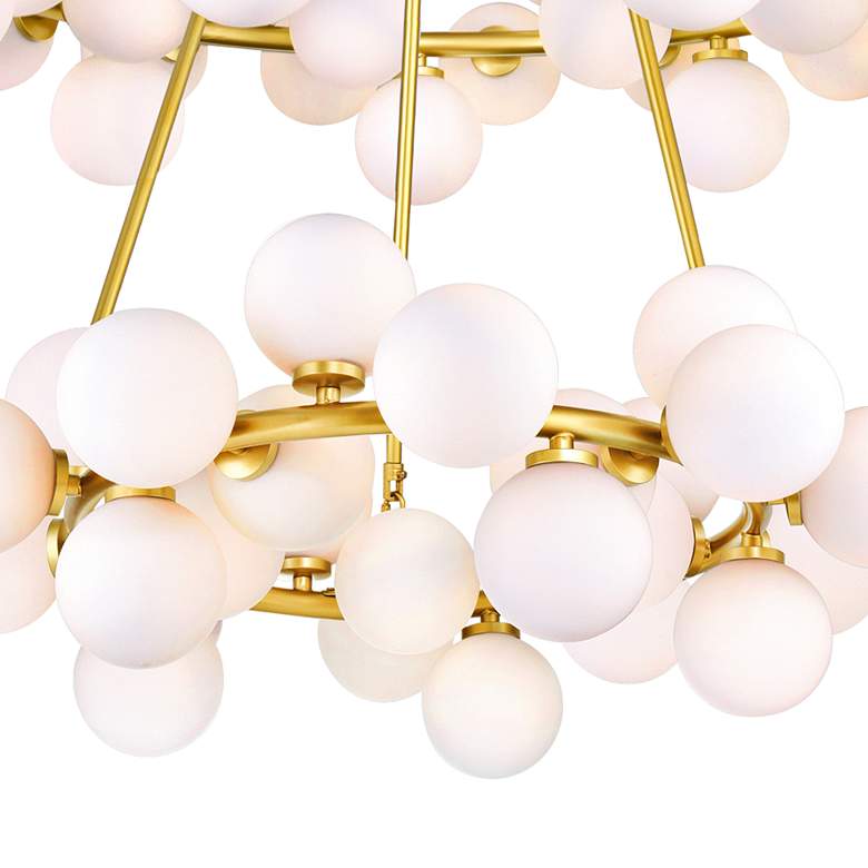 Image 4 Arya 39" Wide Satin Gold 70-Light Globe Chandelier more views