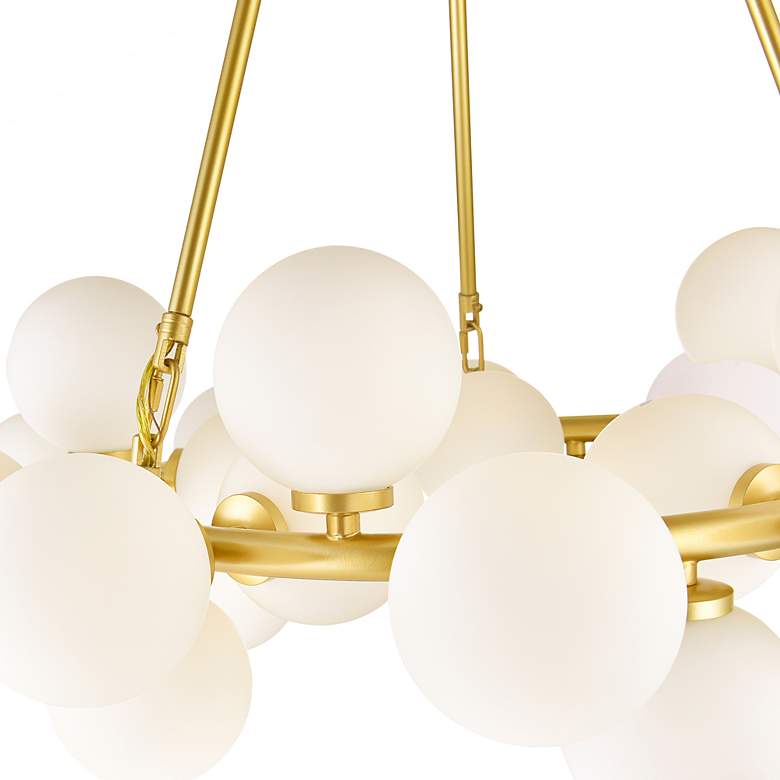 Image 7 Arya 39" Wide Satin Gold 70-Light Globe Chandelier more views