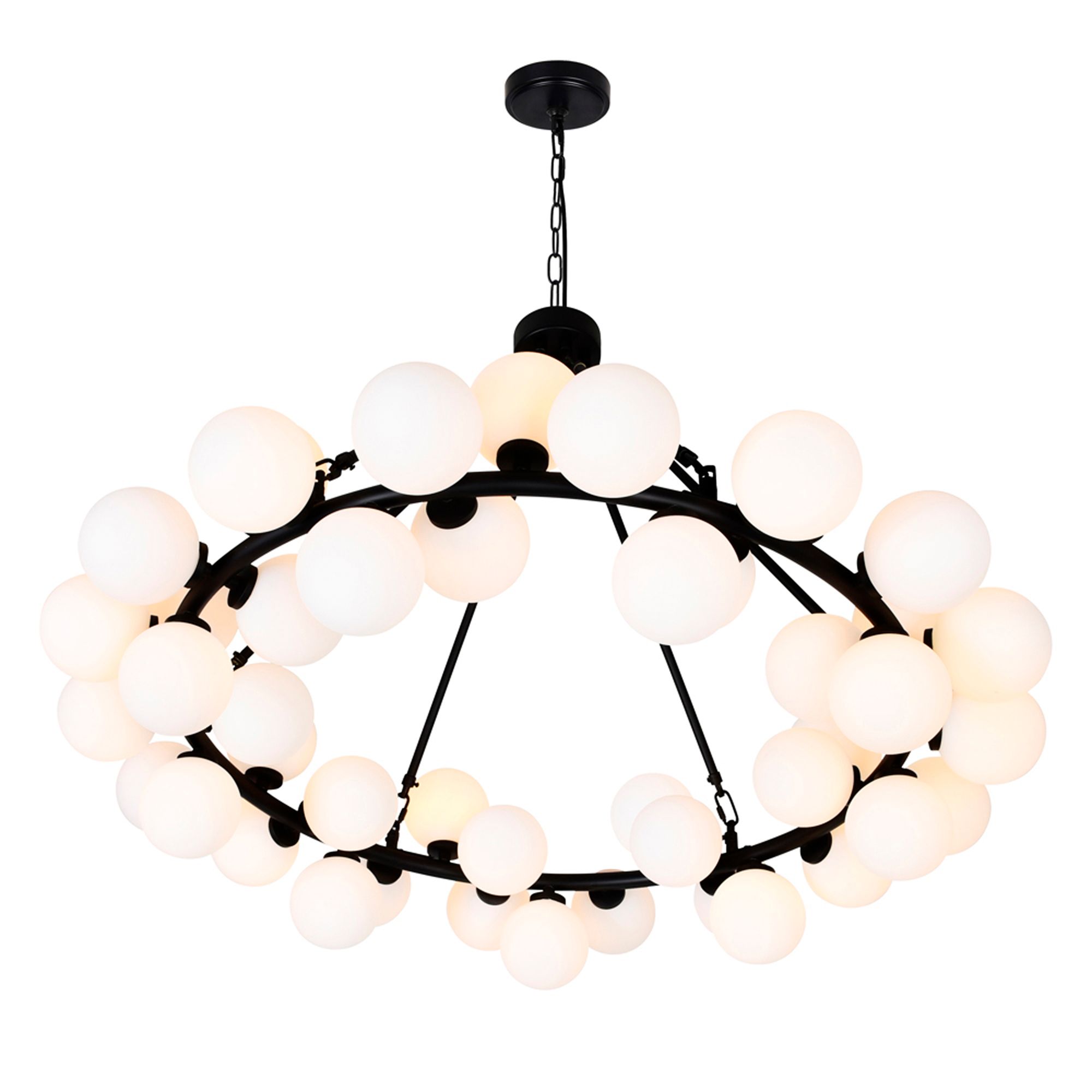 Image 2 Arya 45 Light Black Chandelier more views
