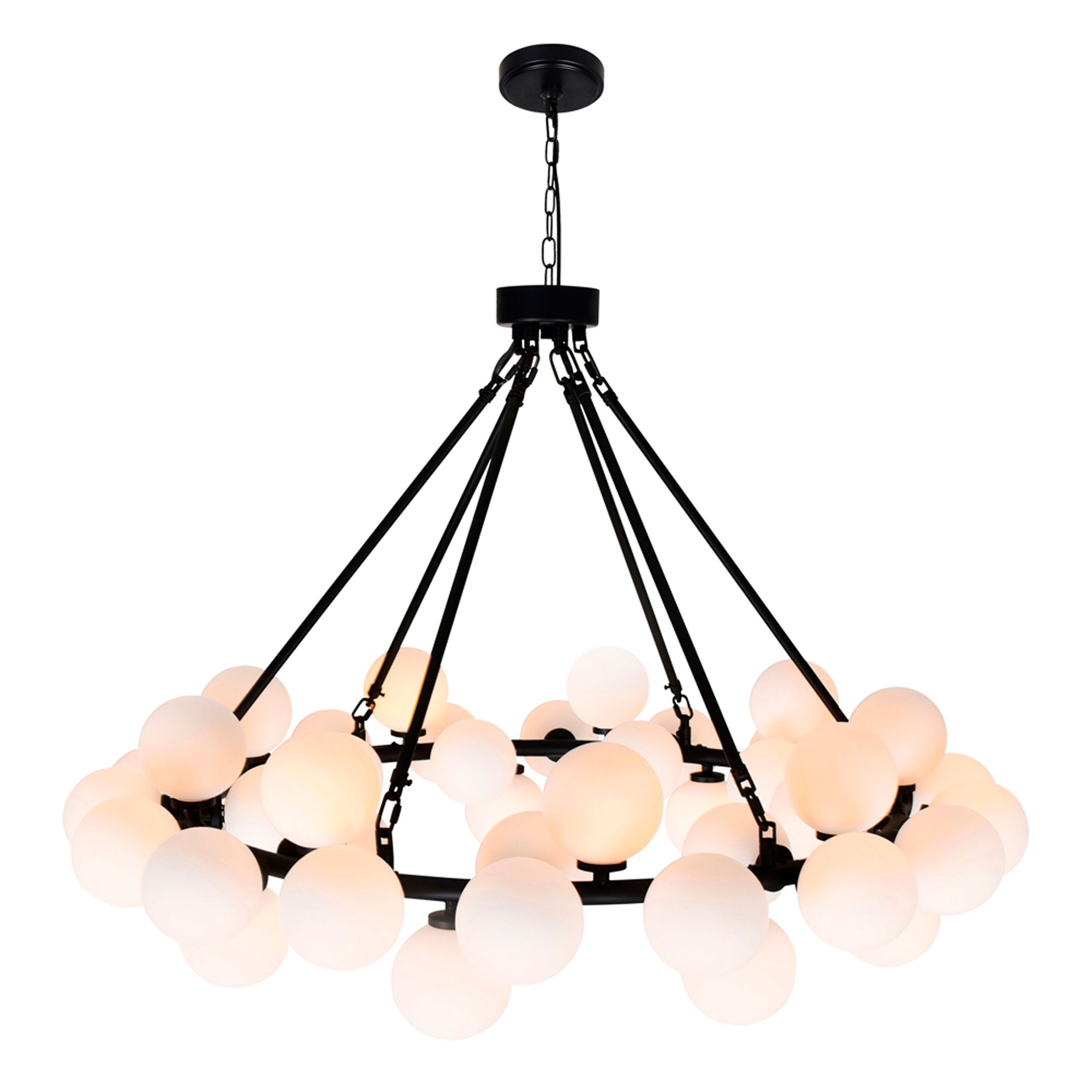 Image 3 Arya 45 Light Black Chandelier more views