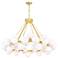 Arya 45 Light Chandelier With Satin Gold Finish