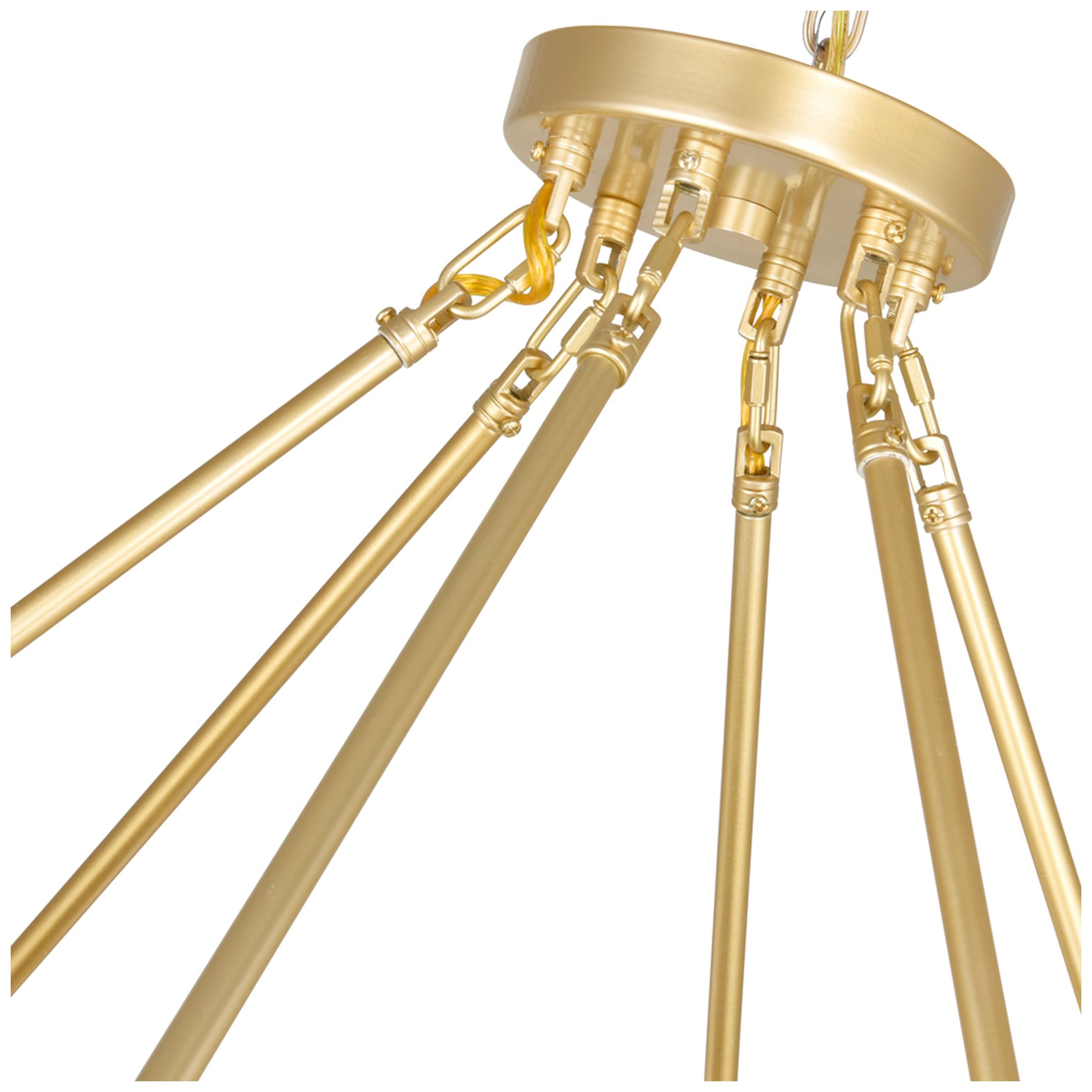 Image 4 Arya 45 Light Satin Gold Chandelier more views