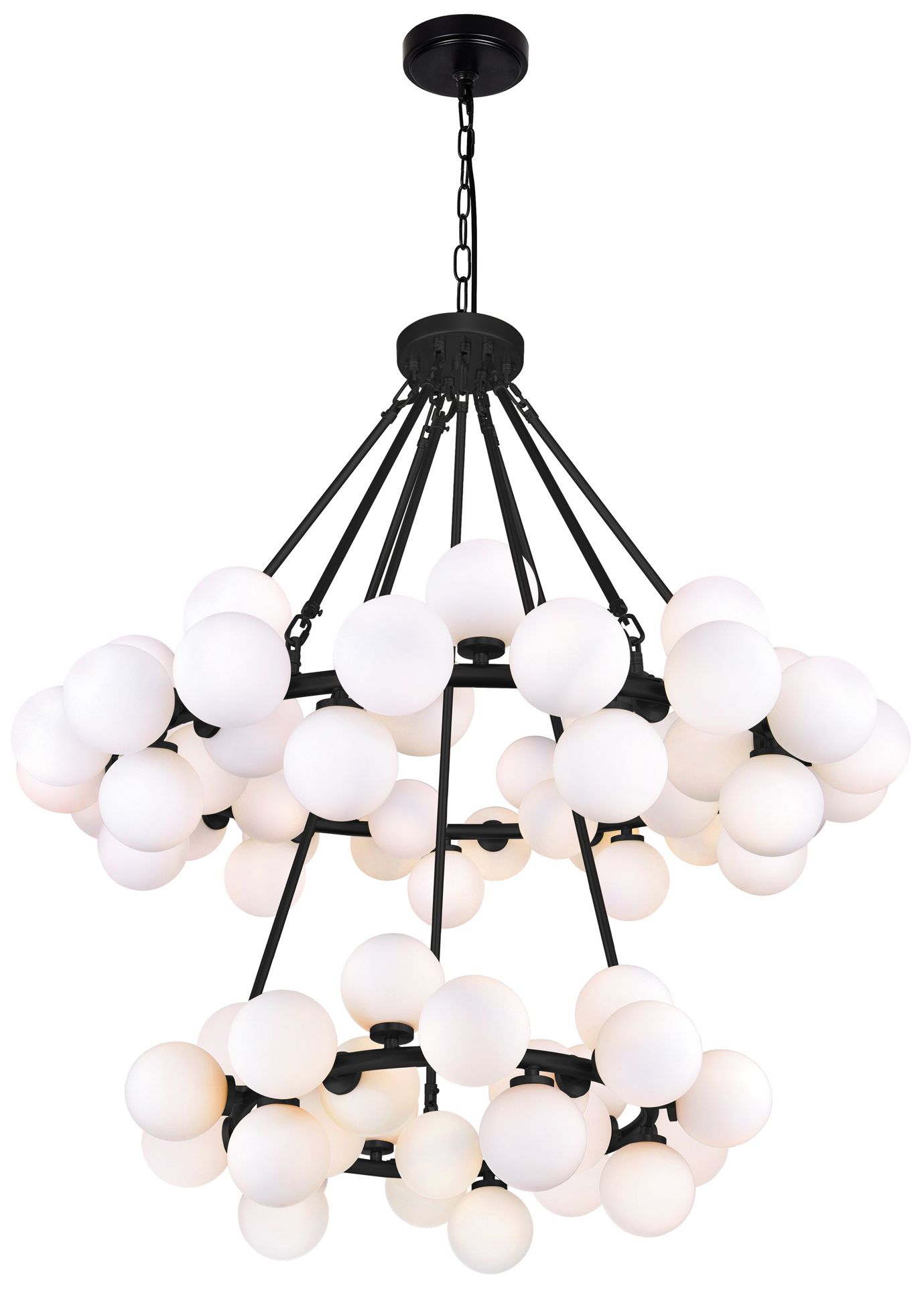 Arya 70 Light Black Chandelier