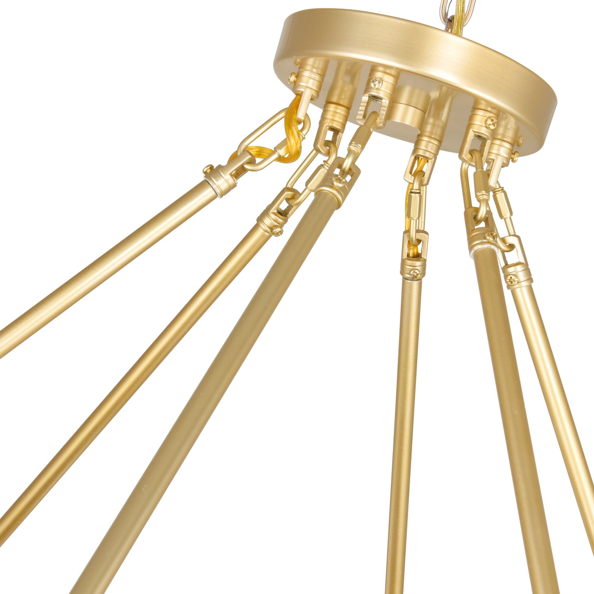 Image 7 Arya 70 Light Satin Gold Chandelier more views