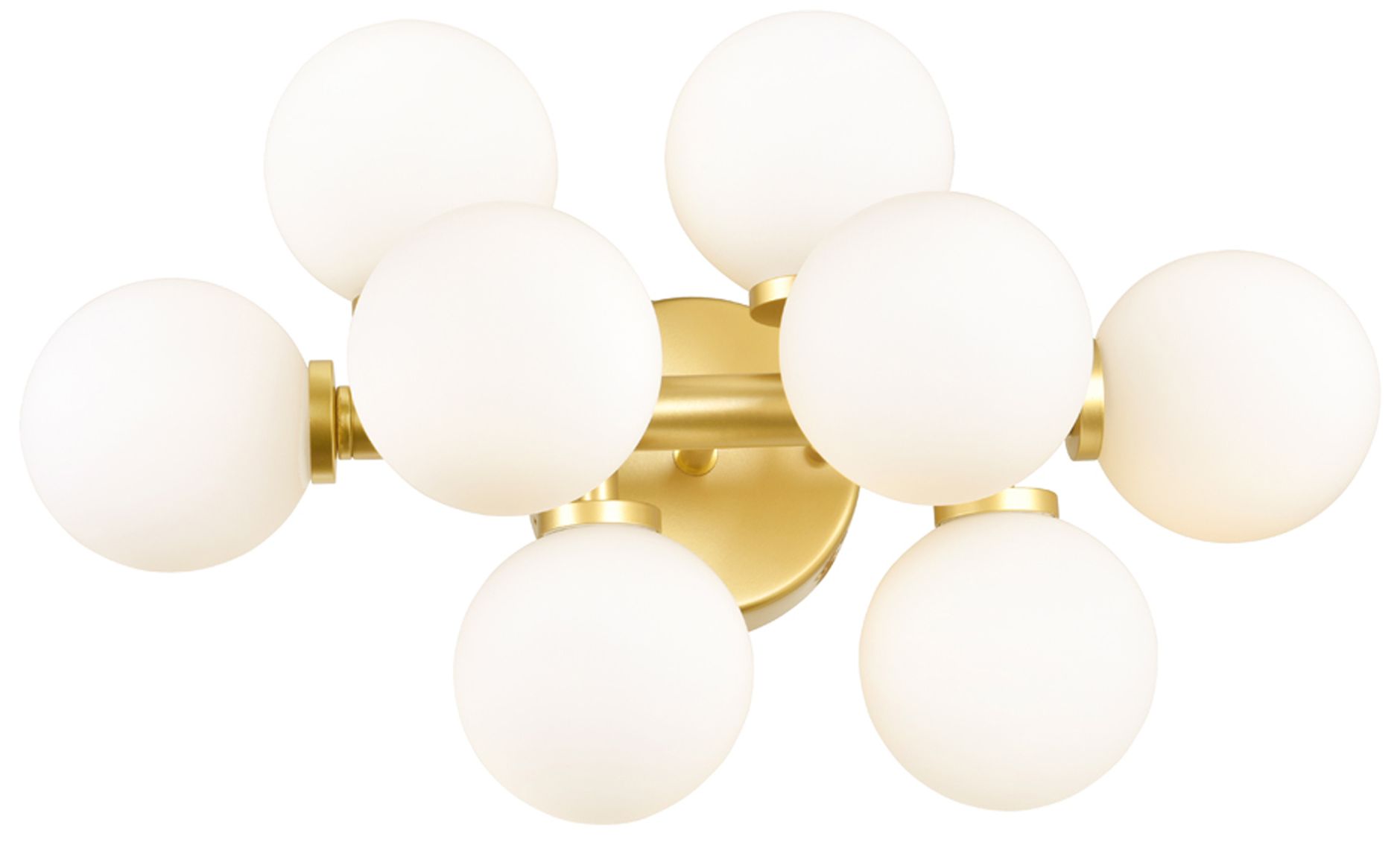 Arya 8 Light Satin Gold Wall Sconce