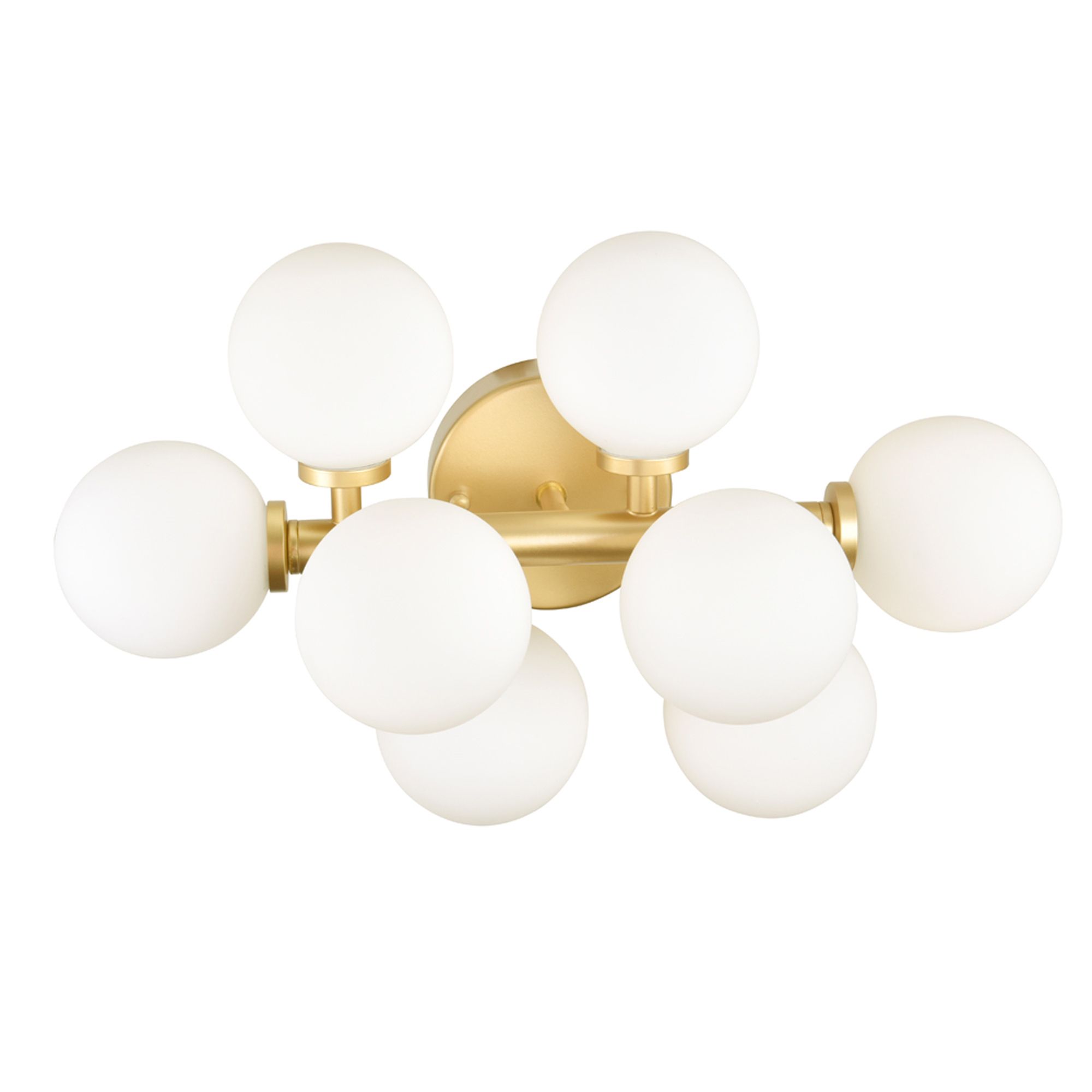 Image 3 Arya 8 Light Satin Gold Wall Sconce more views