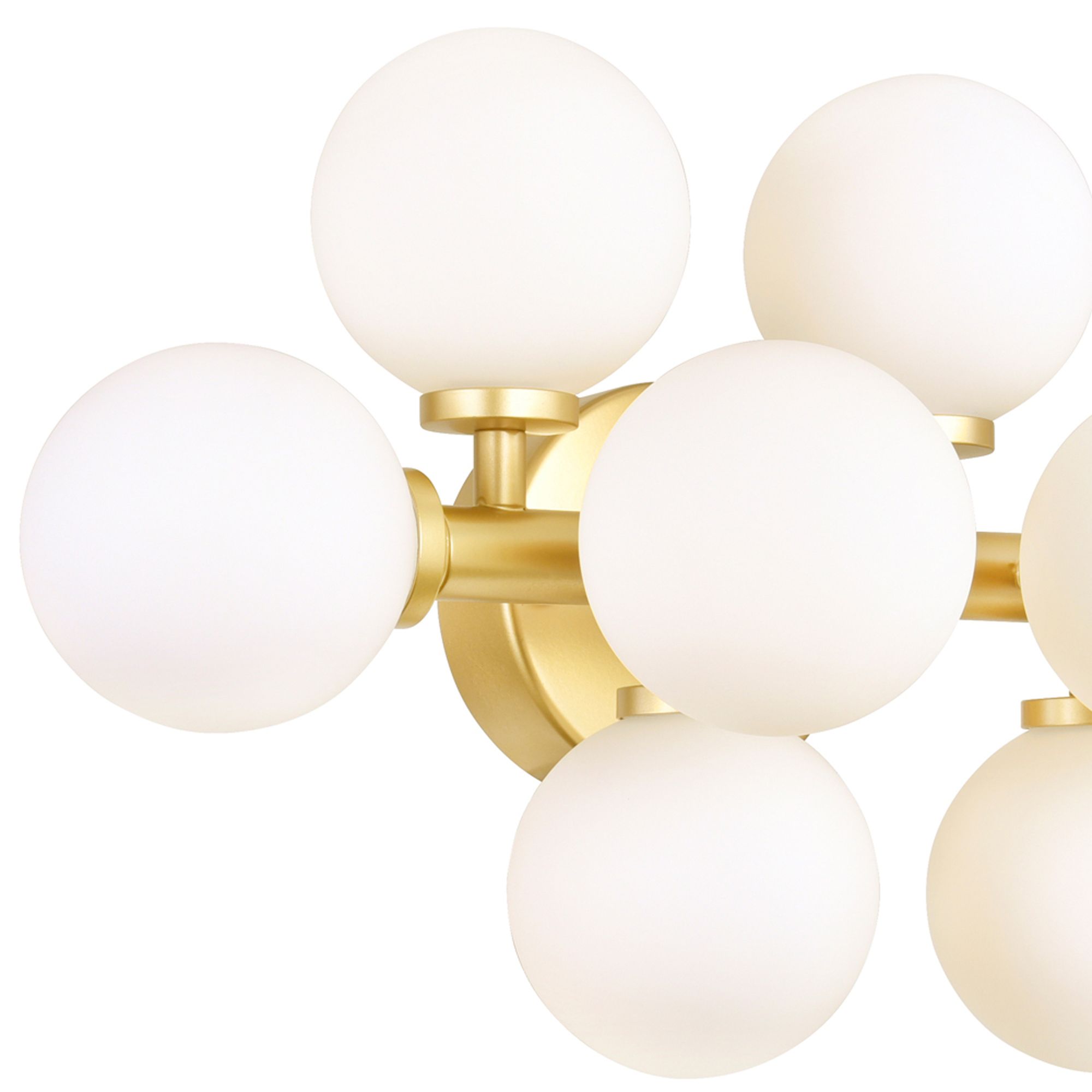 Image 5 Arya 8 Light Satin Gold Wall Sconce more views
