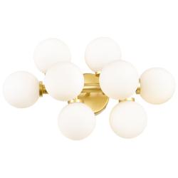 Arya 8 Light Wall Sconce With Satin Gold Finish