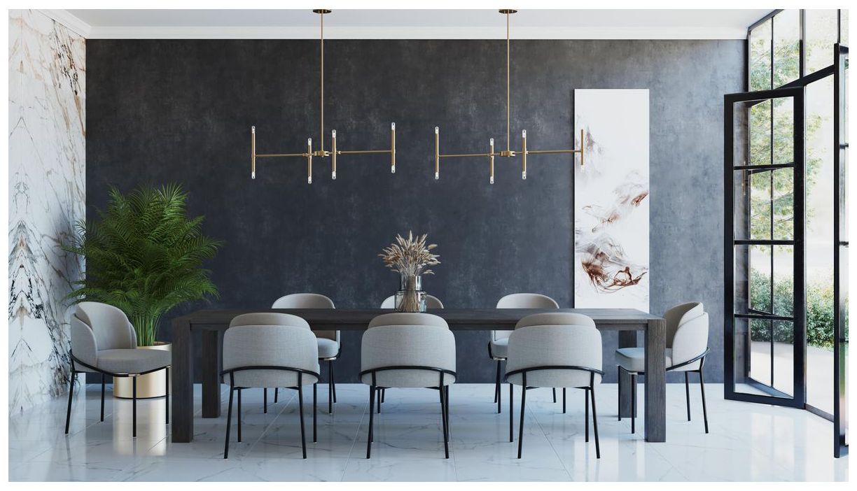 Image 2 Arya Collection Eight-Light Linear Chandelier more views