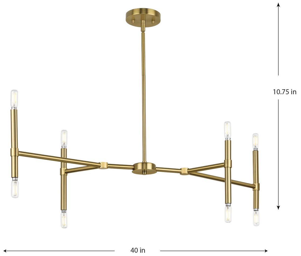 Image 4 Arya Collection Eight-Light Linear Chandelier more views