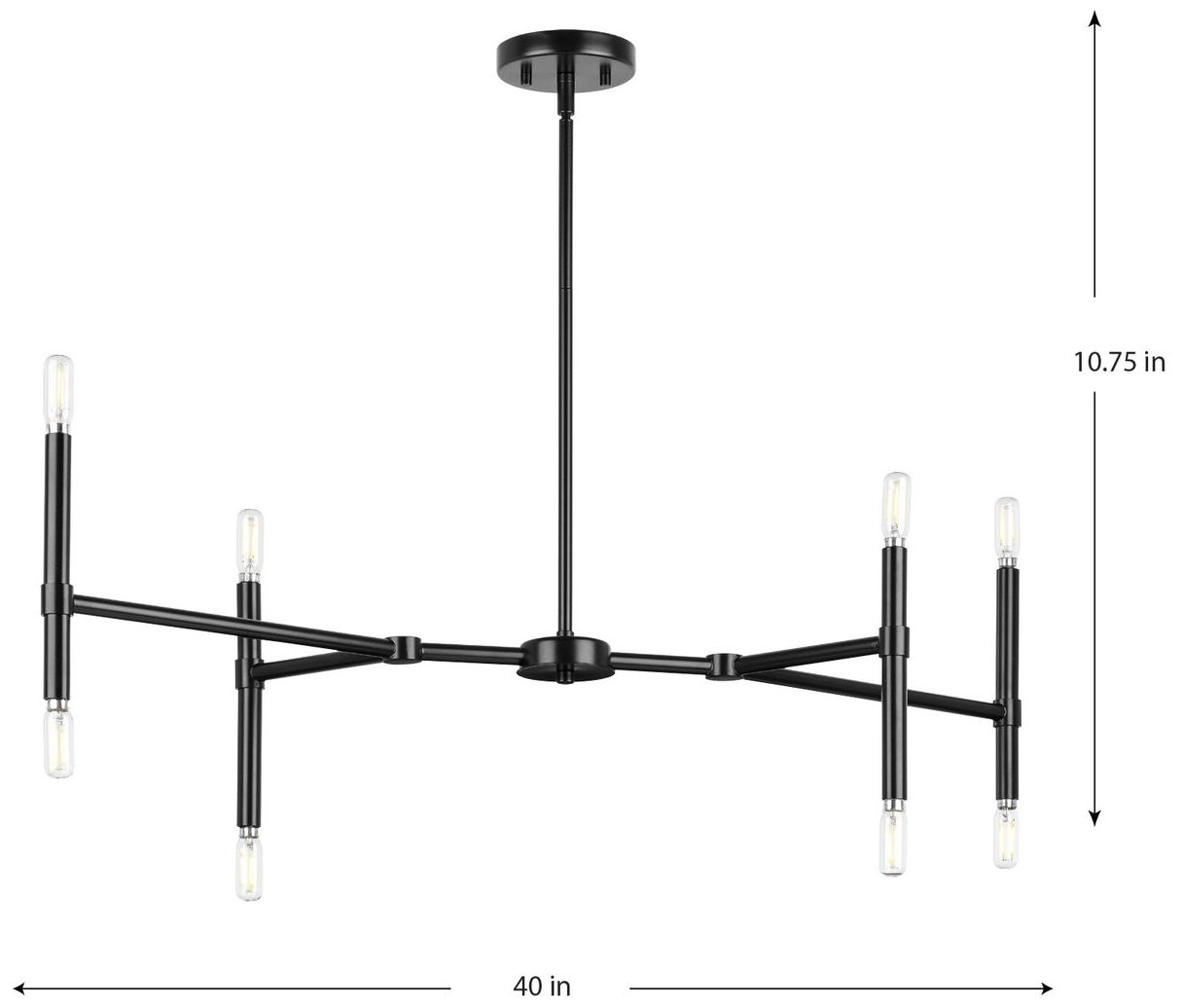 Image 4 Arya Collection Eight-Light Linear Chandelier more views