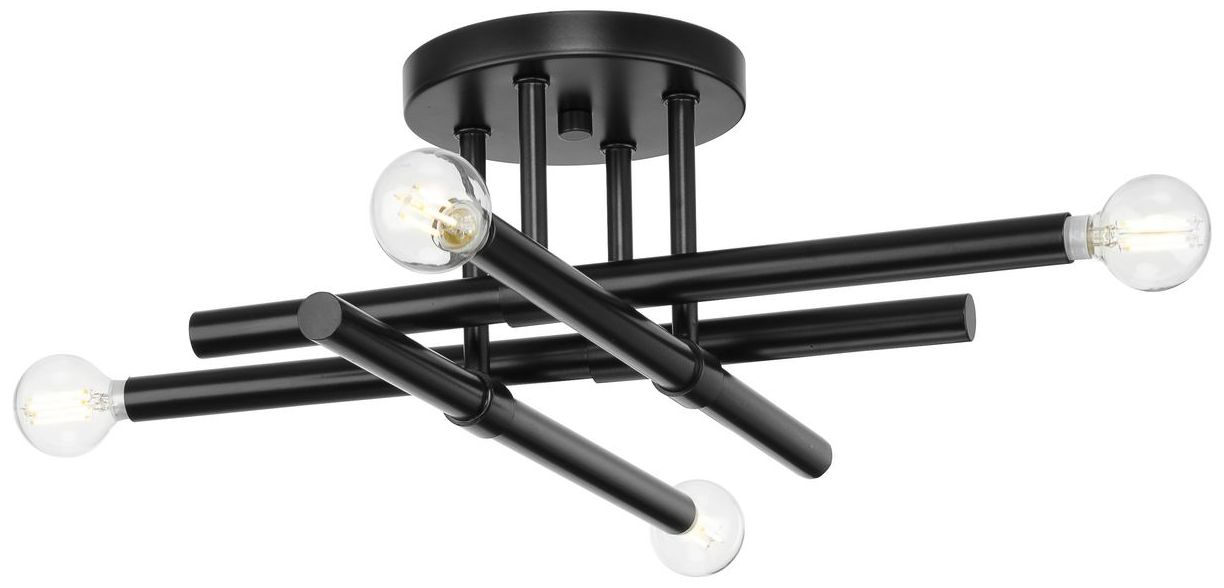 Image 6 Arya Collection Four-Light 20" Semi-Flush Mount Light more views