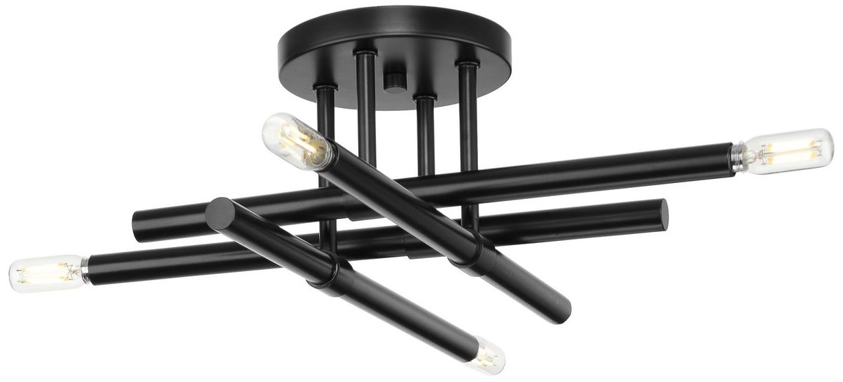 Image 7 Arya Collection Four-Light 20" Semi-Flush Mount Light more views