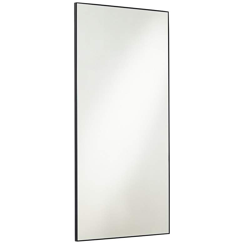 Image 4 Aryn Matte Black 20" x 42 1/4" Rectangular Wall Mirrors Set of 2 more views