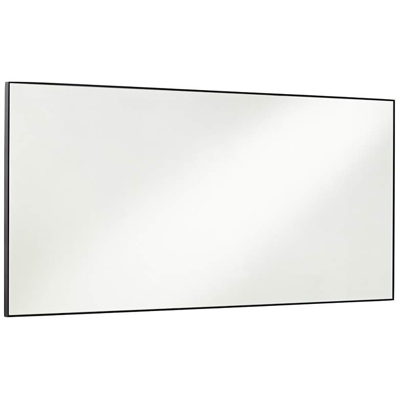 Image 5 Aryn Matte Black 20" x 42 1/4" Rectangular Wall Mirrors Set of 2 more views