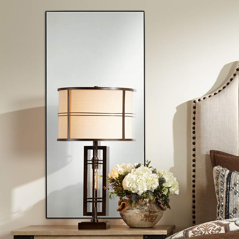 Image 6 Aryn Matte Black 20" x 42 1/4" Rectangular Wall Mirrors Set of 2 more views