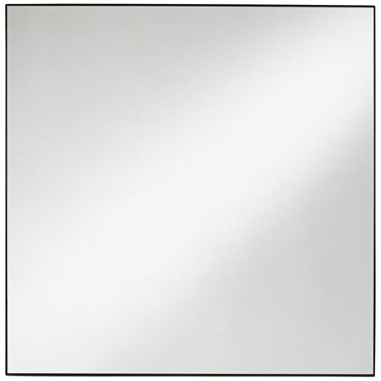 Image 2 Aryn Matte Black 30 inch Square Wall Mirror