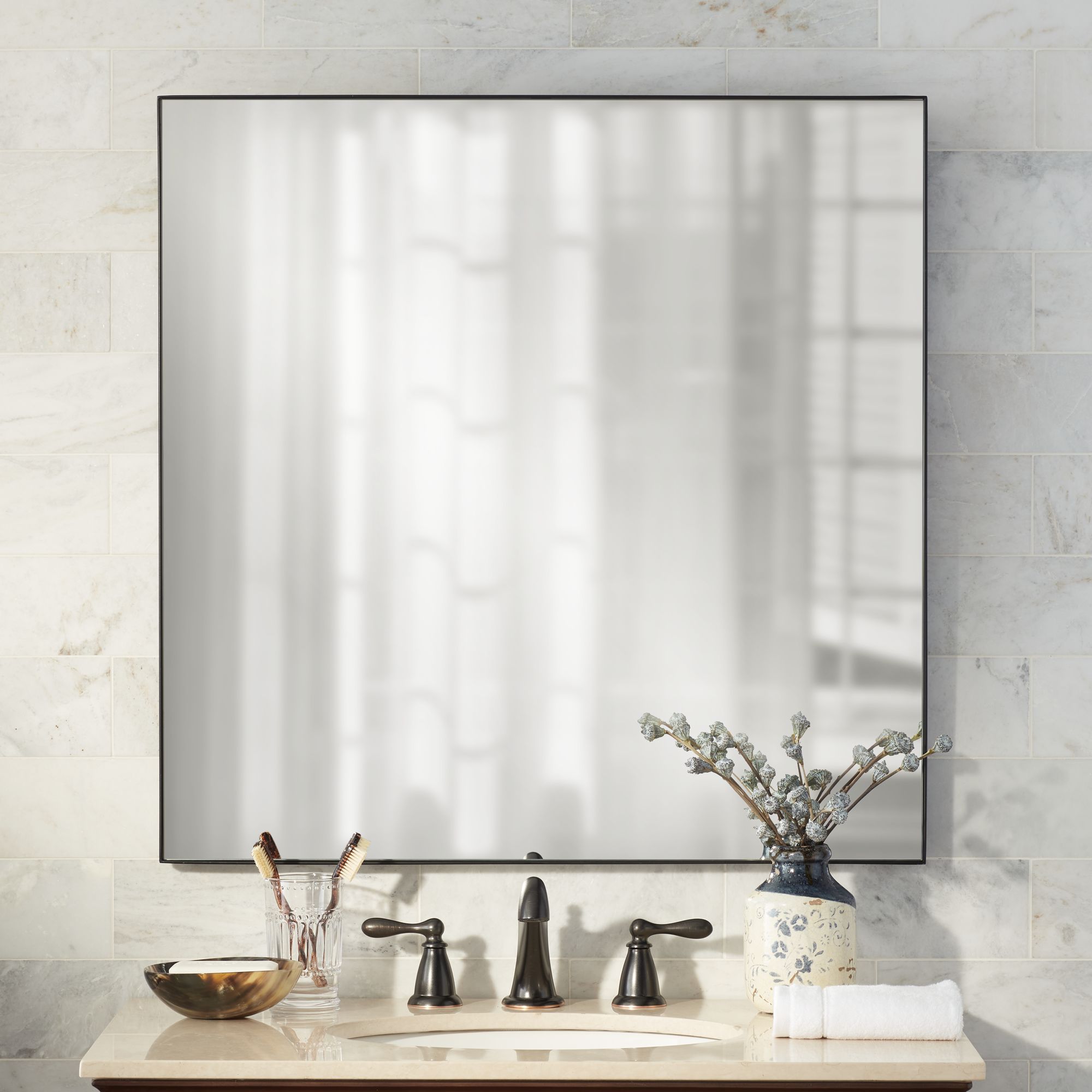 Square deals wall mirror