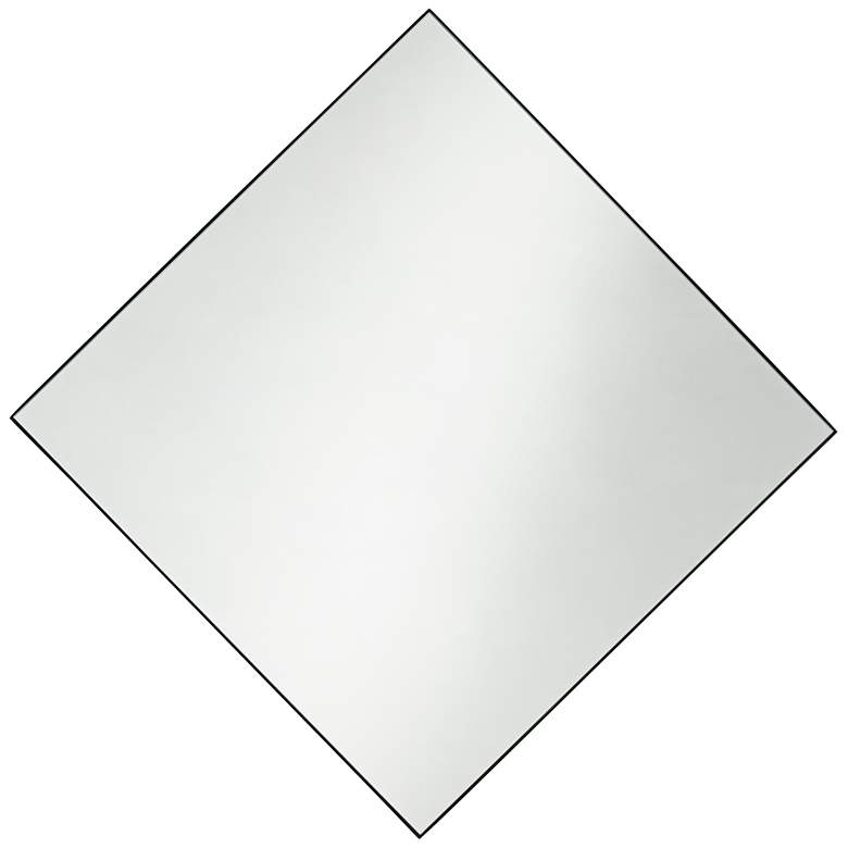 Image 4 Aryn Matte Black 30 inch Square Wall Mirror more views