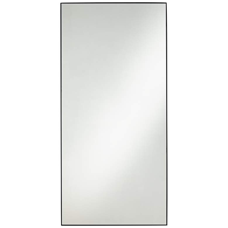 Image 3 Aryn Matte Black Metal 20" x 42 1/4" Rectangular Wall Mirror