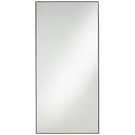 Image3 of Aryn Matte Black Metal 20" x 42 1/4" Rectangular Wall Mirror