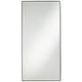 Aryn Matte Black Metal 20" x 42 1/4" Rectangular Wall Mirror in scene