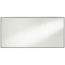 Image5 of Aryn Matte Black Metal 20" x 42 1/4" Rectangular Wall Mirror more views