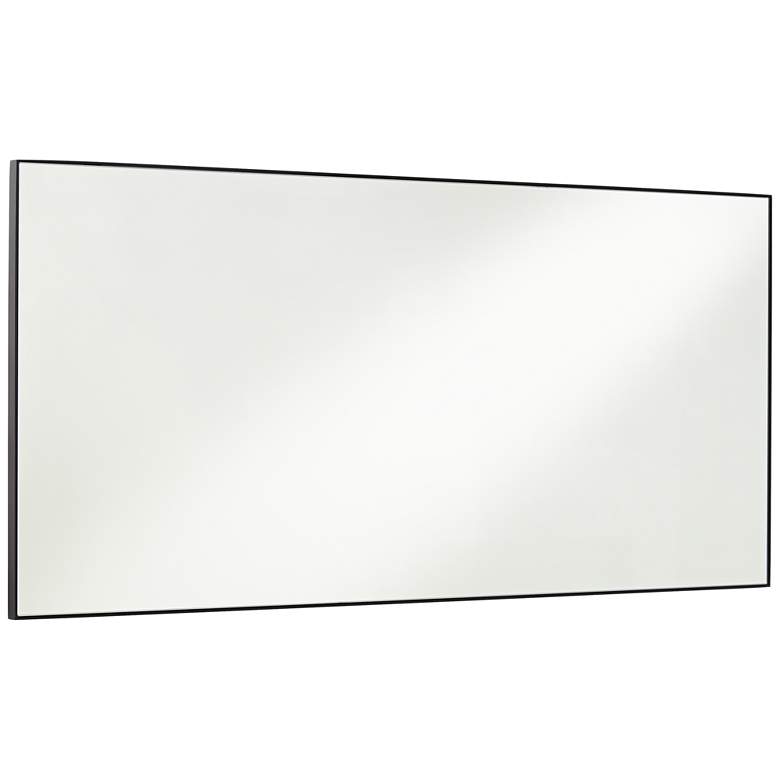 Image 7 Aryn Matte Black Metal 20" x 42 1/4" Rectangular Wall Mirror more views