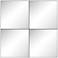 Aryn Matte Black Metal 26" Square Wall Mirror Set of 4