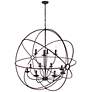 1_Arza 12 Light Up Chandelier With Brown Finish