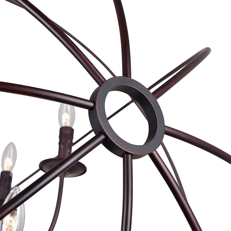 Image 4 Arza 12 Light Up Chandelier With Brown Finish more views