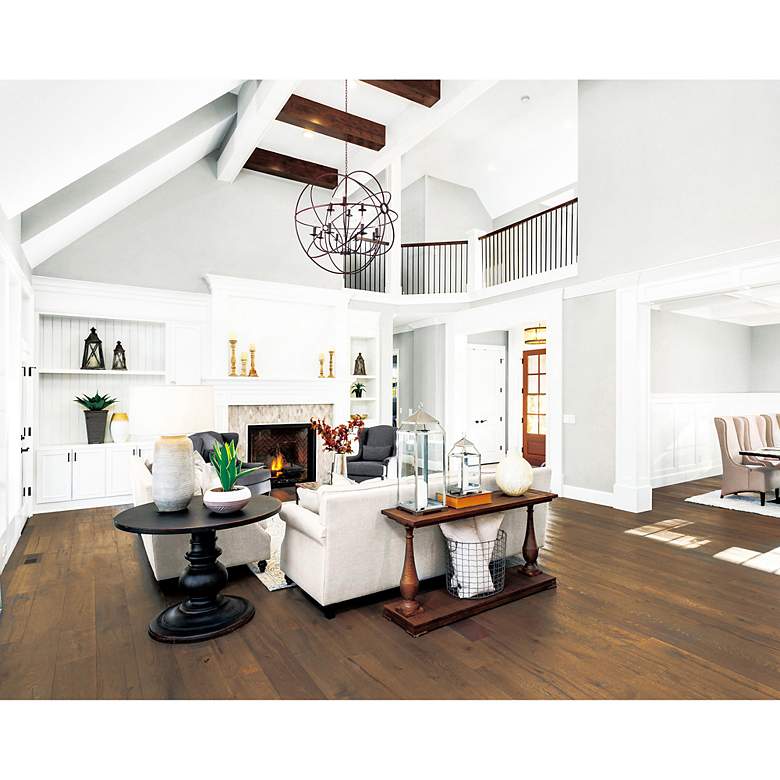 Image 6 Arza 12 Light Up Chandelier With Brown Finish more views